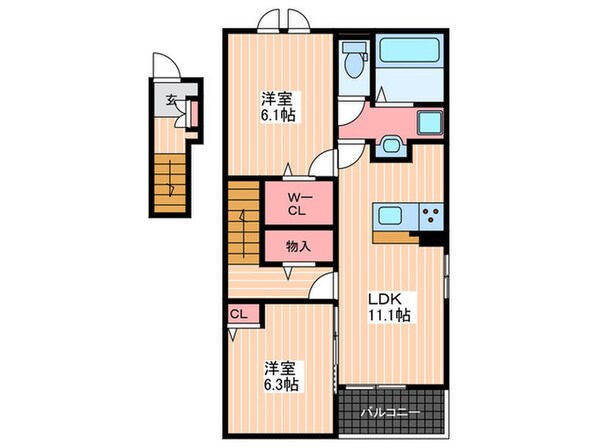 トランクワルBの物件間取画像